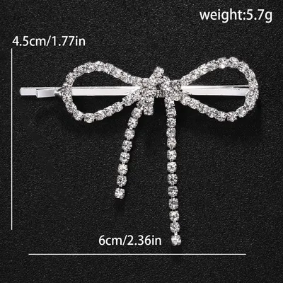 Bow Barrettes Side Bangs Cropped Hair Clip Barrettes