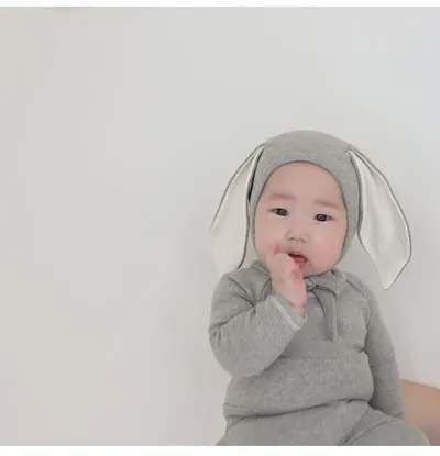 Baby Bunny Ears Bellyband Triangle Jumpsuit Trousers Suit