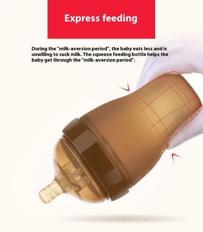 Simple And Portable Baby Weaning Tool Silicone Bottle