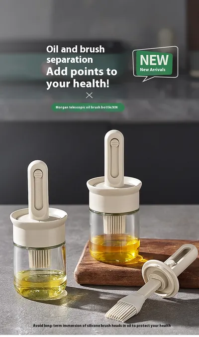 Kitchen High-temperature Resistant Silicone Oil Brush Bottle Integrated