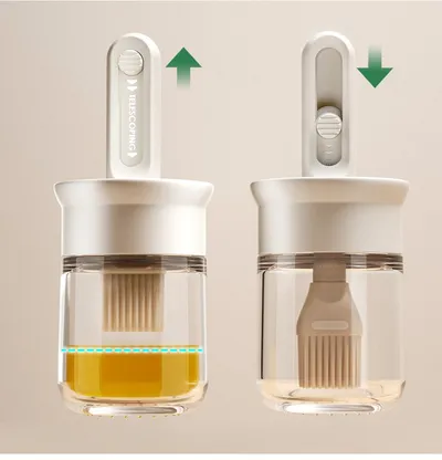 Kitchen High-temperature Resistant Silicone Oil Brush Bottle Integrated