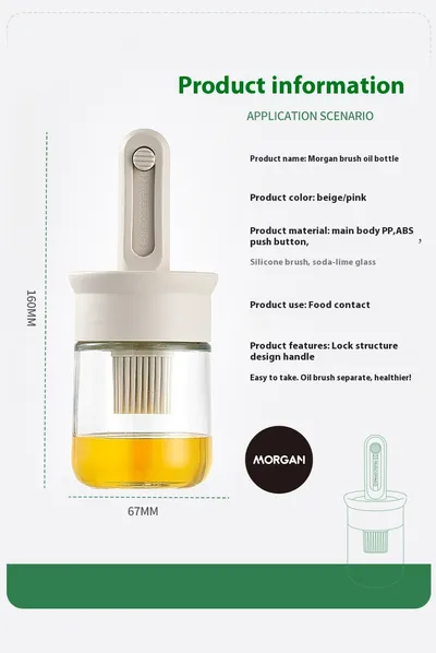 Kitchen High-temperature Resistant Silicone Oil Brush Bottle Integrated