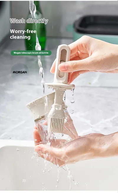 Kitchen High-temperature Resistant Silicone Oil Brush Bottle Integrated