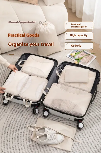 Travel Compressed Storage Set Luggage Organizing Folders Large Capacity Travel Business Trip Storage Bag