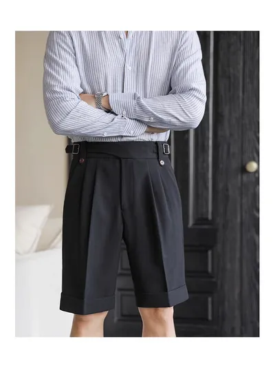 Italian Retro Suit Shorts Men