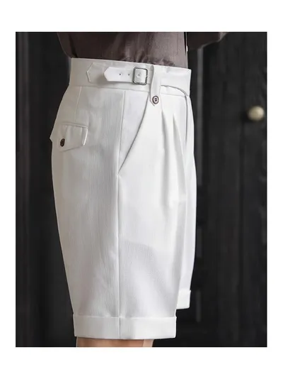 Italian Retro Suit Shorts Men