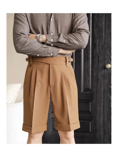 Italian Retro Suit Shorts Men