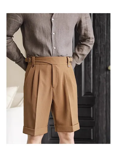 Italian Retro Suit Shorts Men