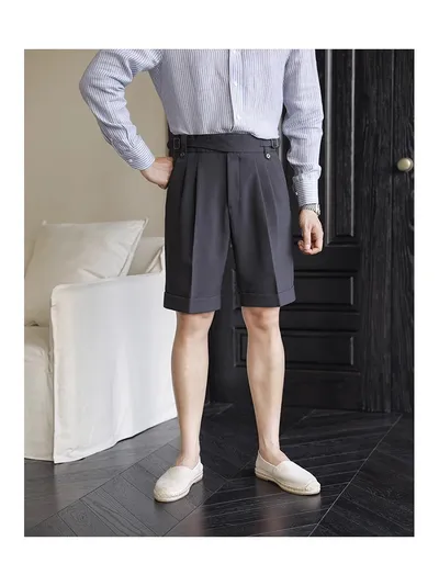 Italian Retro Suit Shorts Men