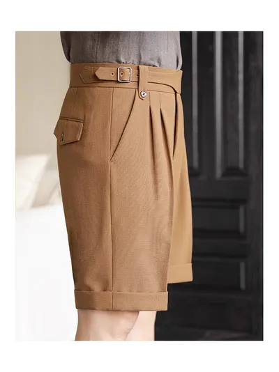 Italian Retro Suit Shorts Men