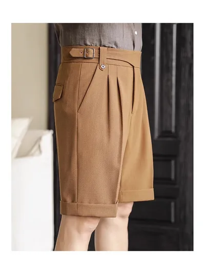 Italian Retro Suit Shorts Men