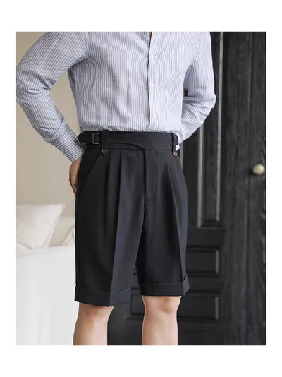 Italian Retro Suit Shorts Men