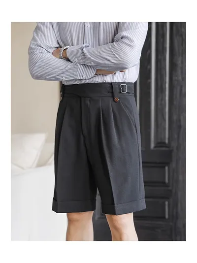 Italian Retro Suit Shorts Men