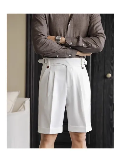 Italian Retro Suit Shorts Men