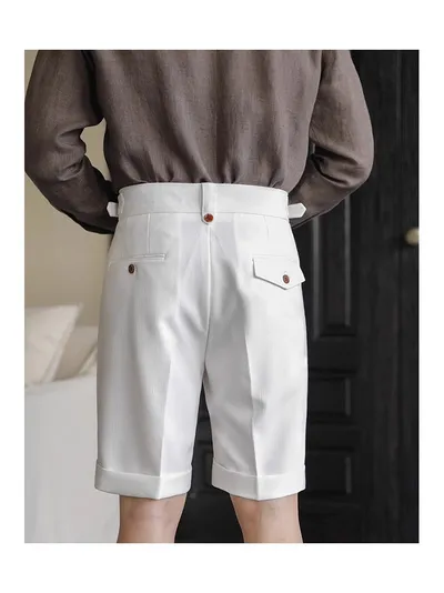 Italian Retro Suit Shorts Men