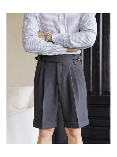 Italian Retro Suit Shorts Men
