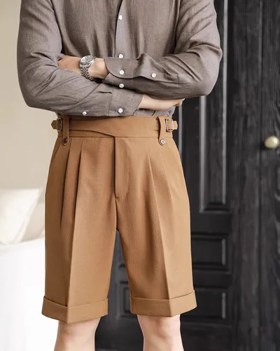 Italian Retro Suit Shorts Men