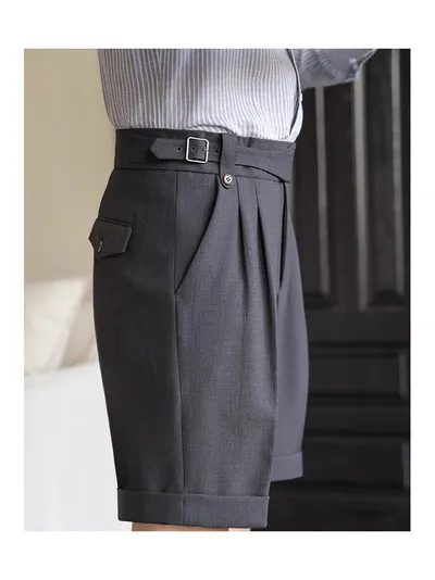Italian Retro Suit Shorts Men