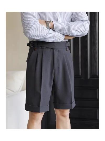 Italian Retro Suit Shorts Men