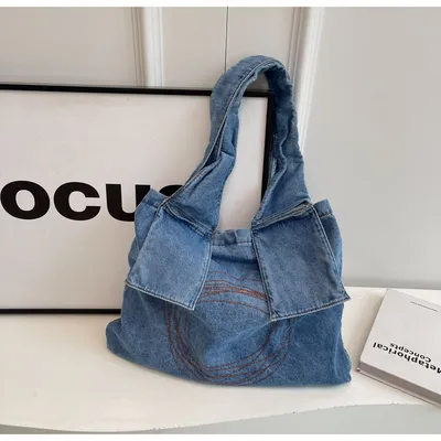 Denim Retro Women's Shoulder Bag Large Capacity Handbag