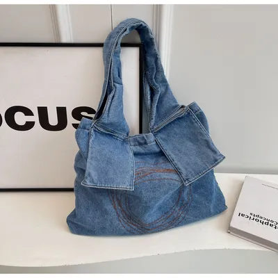 Denim Retro Women's Shoulder Bag Large Capacity Handbag