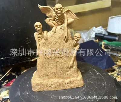 Halloween Glowing Ghost Skull Tombstone Horror Atmosphere Ornaments