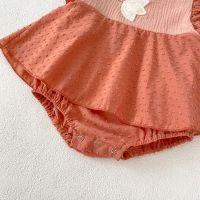 Kids Summer Clothing Triangle Princess Dress Women's Overall Embroidered Korean Princess Dress Romper