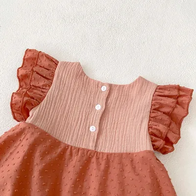 Kids Summer Clothing Triangle Princess Dress Women's Overall Embroidered Korean Princess Dress Romper