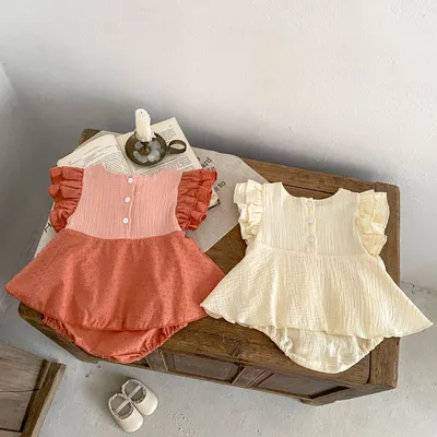 Kids Summer Clothing Triangle Princess Dress Women's Overall Embroidered Korean Princess Dress Romper