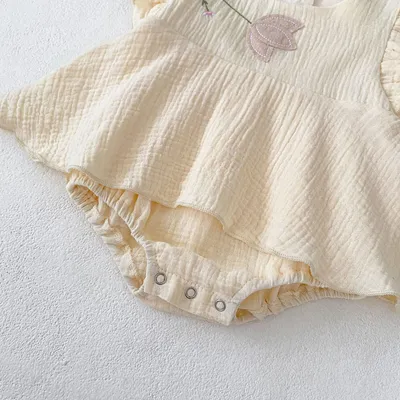 Kids Summer Clothing Triangle Princess Dress Women's Overall Embroidered Korean Princess Dress Romper