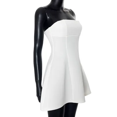Fashion Tube Dress Summer Solid Color Sasual Backless Slim Short Dresses Party Womens Clothing