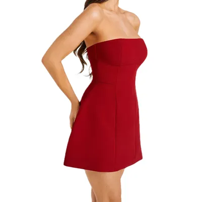 Fashion Tube Dress Summer Solid Color Sasual Backless Slim Short Dresses Party Womens Clothing