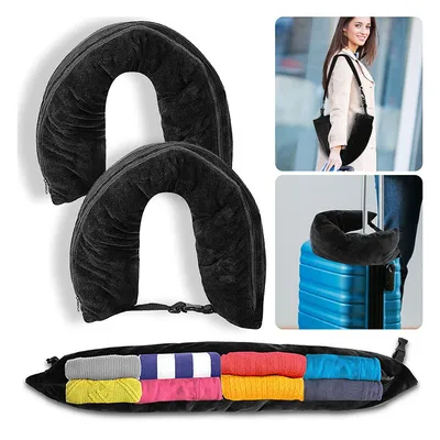 Refillable Travel Pillow Portable Clothes Luggage Storage Pillow