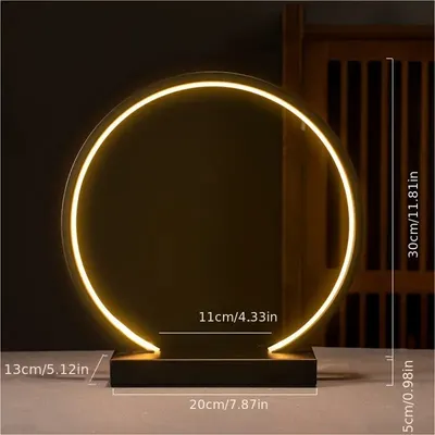 New Chinese Style Creative Zen Decoration Home Backflow Incense Living Room LED Lamp Ring