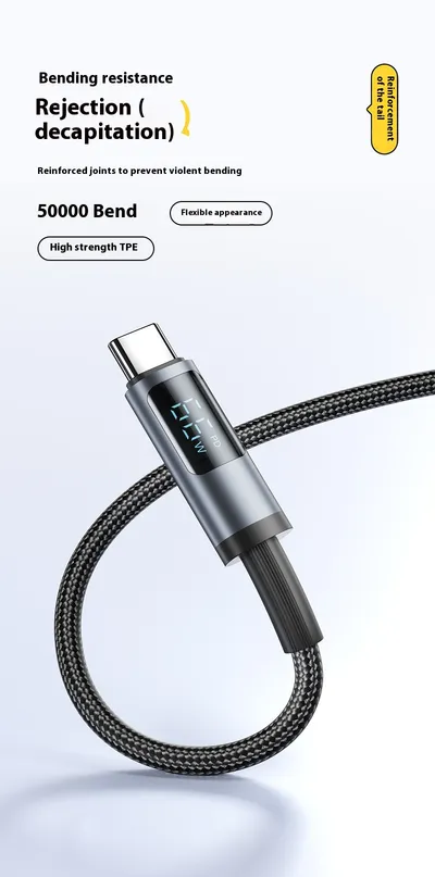 Phone Fast Charge For Pingguo 30W Android 66W Digital Display Data Line