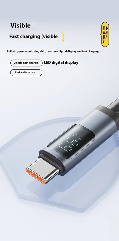 Phone Fast Charge For Pingguo 30W Android 66W Digital Display Data Line
