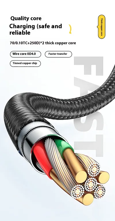 Phone Fast Charge For Pingguo 30W Android 66W Digital Display Data Line