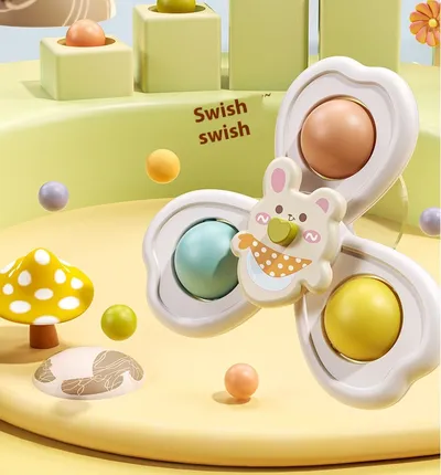 Baby Cartoon Dinosaur Sucker Rotating Gyro Fingertip Educational Toys Wholesale