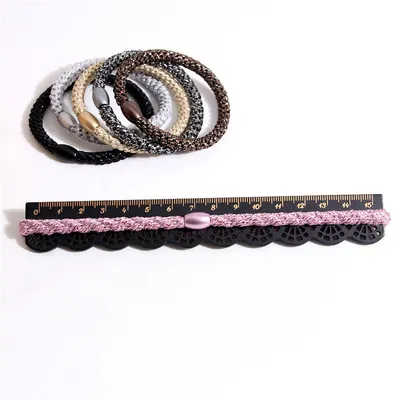 Accessories Thick Leather Cover Durable Base Rubber Hair Rope Headdress