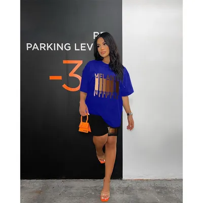 Women's Printed Short-sleeved Shorts Two-piece Set