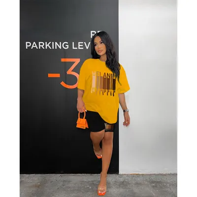 Women's Printed Short-sleeved Shorts Two-piece Set