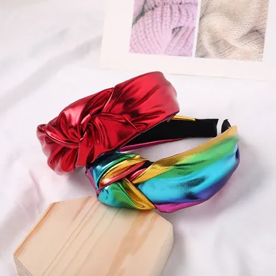 Bright Fabric Middle Knot Hairpin Washing Knotted Hair Hoop