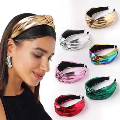 Bright Fabric Middle Knot Hairpin Washing Knotted Hair Hoop