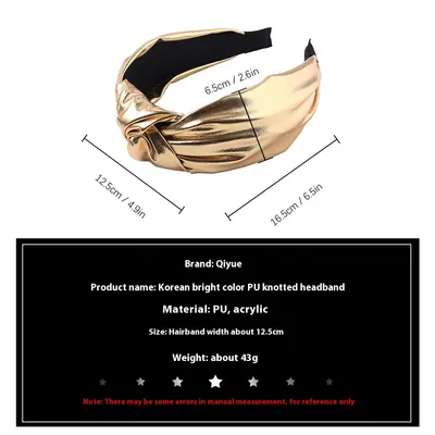 Bright Fabric Middle Knot Hairpin Washing Knotted Hair Hoop