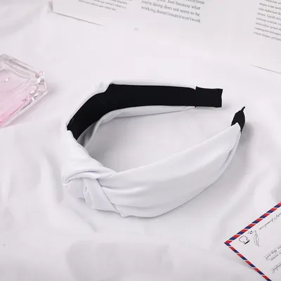 Bright Fabric Middle Knot Hairpin Washing Knotted Hair Hoop