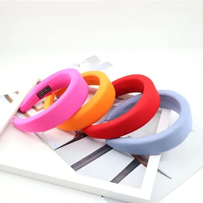 Creative Korean Version Candy-colored Milk Silk Sponge Thickening Wide Brim Hair Band