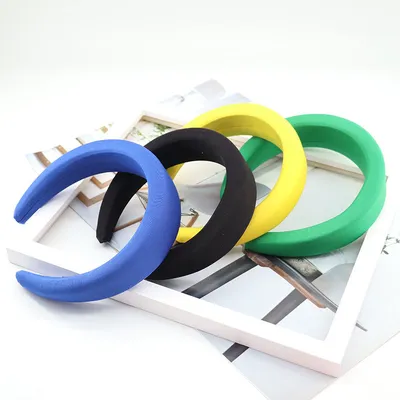 Creative Korean Version Candy-colored Milk Silk Sponge Thickening Wide Brim Hair Band