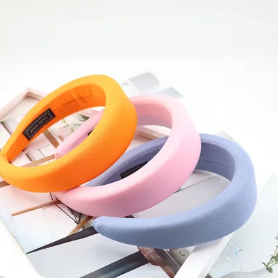 Creative Korean Version Candy-colored Milk Silk Sponge Thickening Wide Brim Hair Band