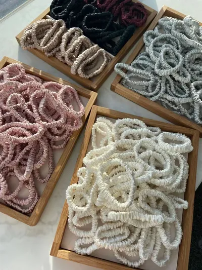 Silk Little Hair Ring Silk Satin Large Intestine Ring Does Not Hurt Traceless Hair Rope