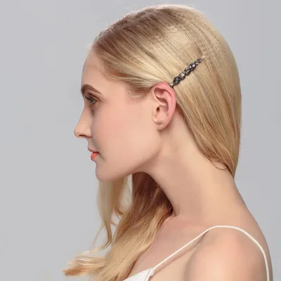Celebrity All-match Hair Accessories Light Luxury Diamond-embedded Bangs Shredded Hairpin